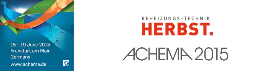 [Translate to english:] HERBST ist Aussteller auf der Achema 2015 in Frankfurt